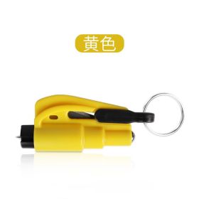 Car hammer car with multifunctional lifesaving hammer emergency escape hammer car glass broken window in one second (Color: YELLOW)